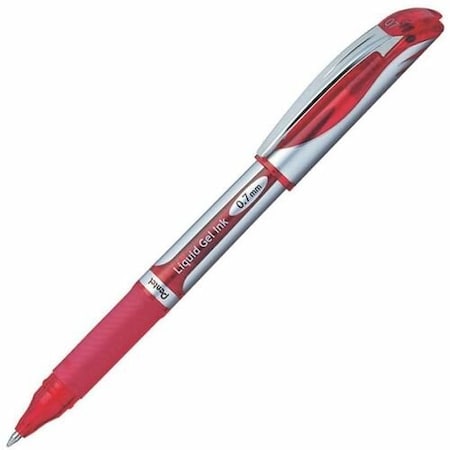 Pentel Liquid Gel Pen, Refillable, .7mm, Red Barrel/Ink PENBL57B